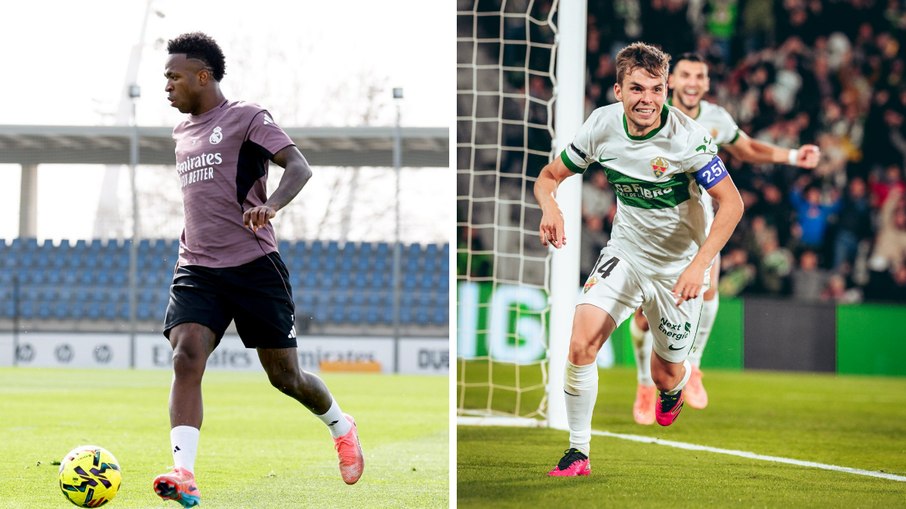 Vini Jr comanda o Real Madrid diante do Elche de Aleix Febas