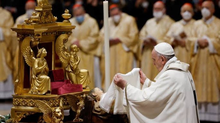 Papa Francisco durante a Missa do Galo