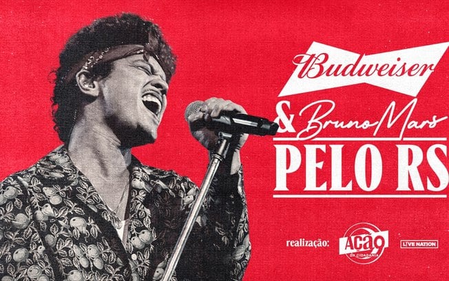 Budweiser promove show de Bruno Mars em apoio ao Rio Grande do Sul