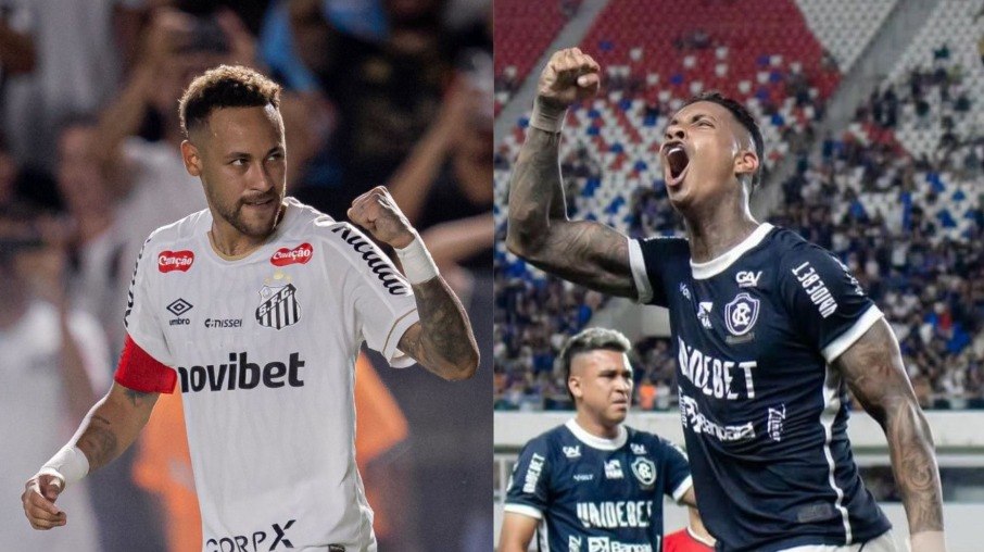 Neymar e Alef Manga são destaques de Santos e Remo