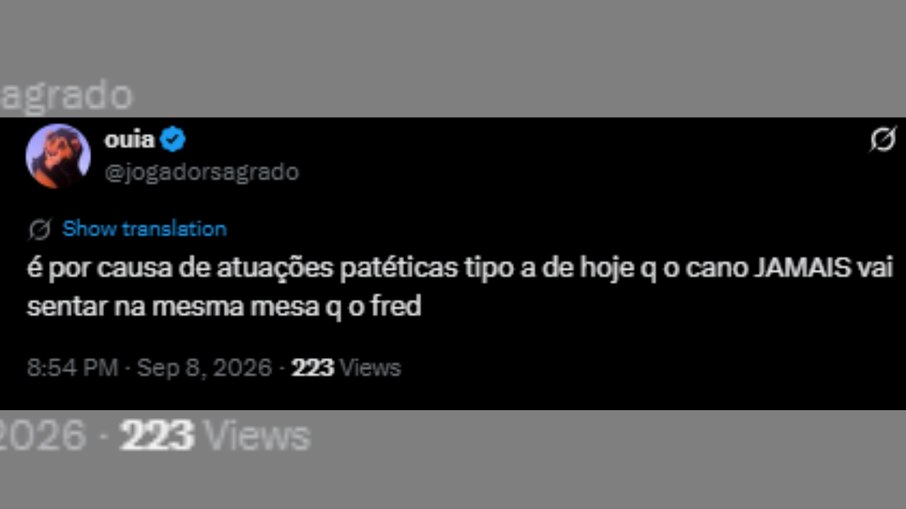 Após chance perdida, torcedor compara idolatria de Cano com Fred Após chance perdida, torcedor compara idolatria de Cano com Fred