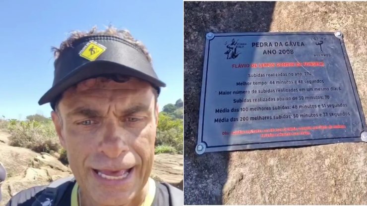 Guia turístico se revolta com placa instalada na Pedra da Gávea