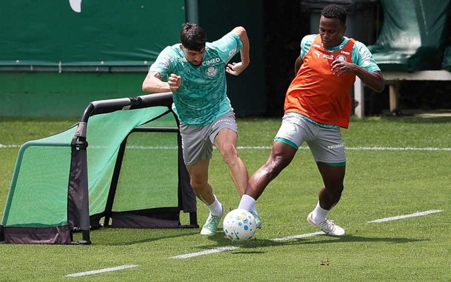 Arias durante treinamento do Palmeiras nesta sexta-feira (9) Arias durante treinamento do Palmeiras nesta sexta-feira (9)