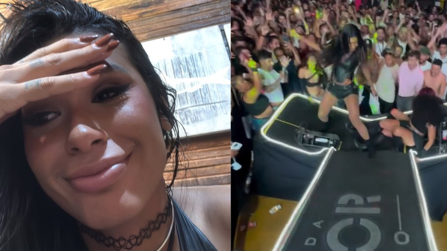 Pocah e bailarinas caem após estrutura de palco desabar no meio do show.