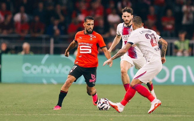 Luis Enrique durante Rennes x PSG Luis Enrique durante Rennes x PSG