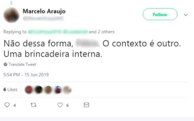 Marcelo Araújo se defendeu pelo Twitter