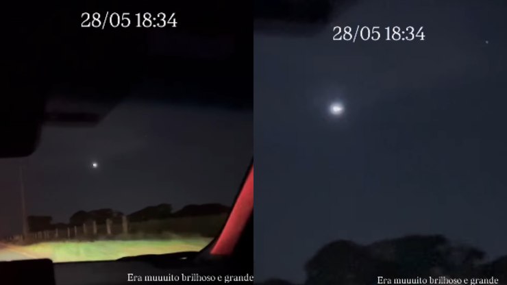 OVNI? Casal filma luzes misteriosas no céu entre SP e PR