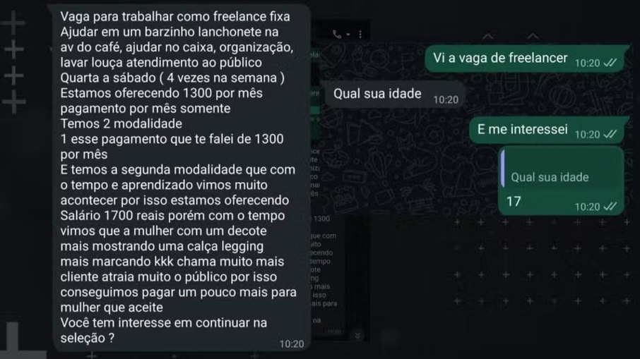 Lanchonete propõe salário maior para adolescente usar decote