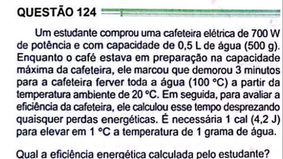 Questão com erro do ENEM deve ser anulada 