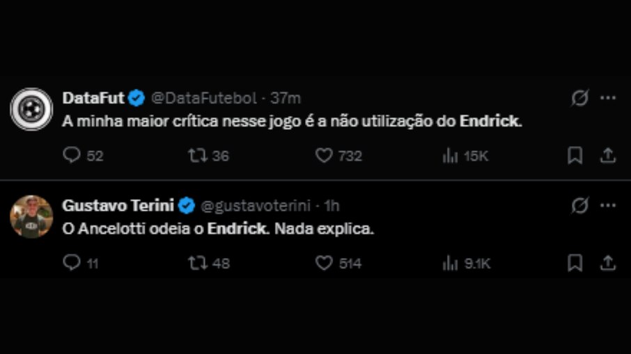 Rixa? Torcedores criam teorias para explicar Endrick no banco
