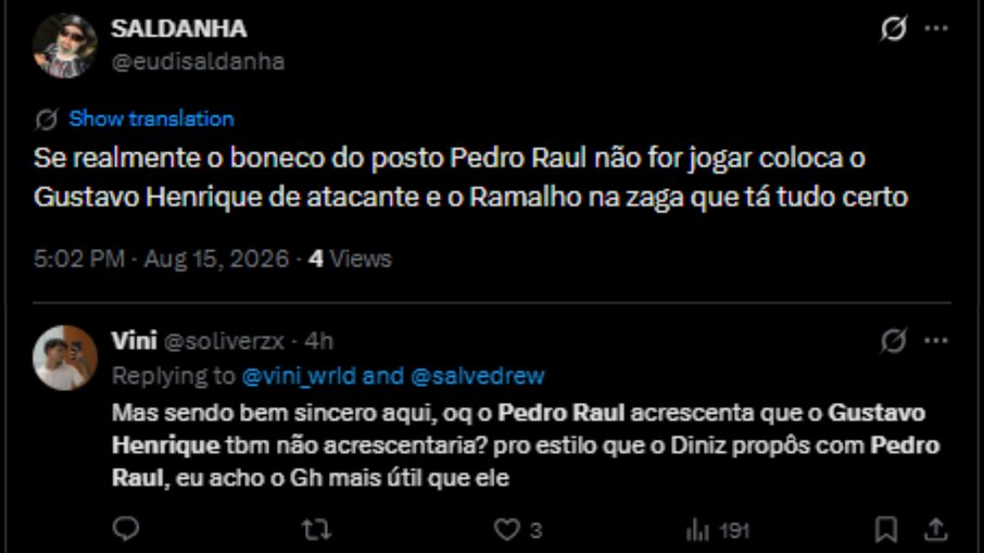 Escassez de opções faz torcida do Corinthians cogitar GH com a 9