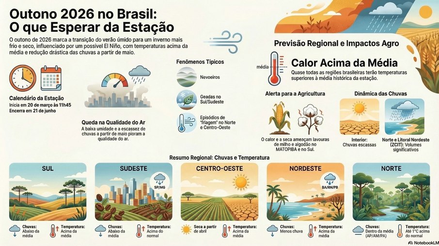 Infográfico: outono 2026
