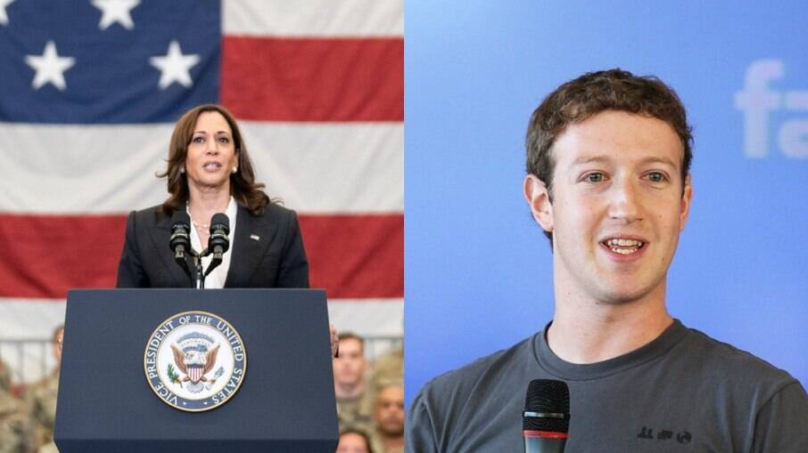 Kamala Harris e Marck Zuckerberg