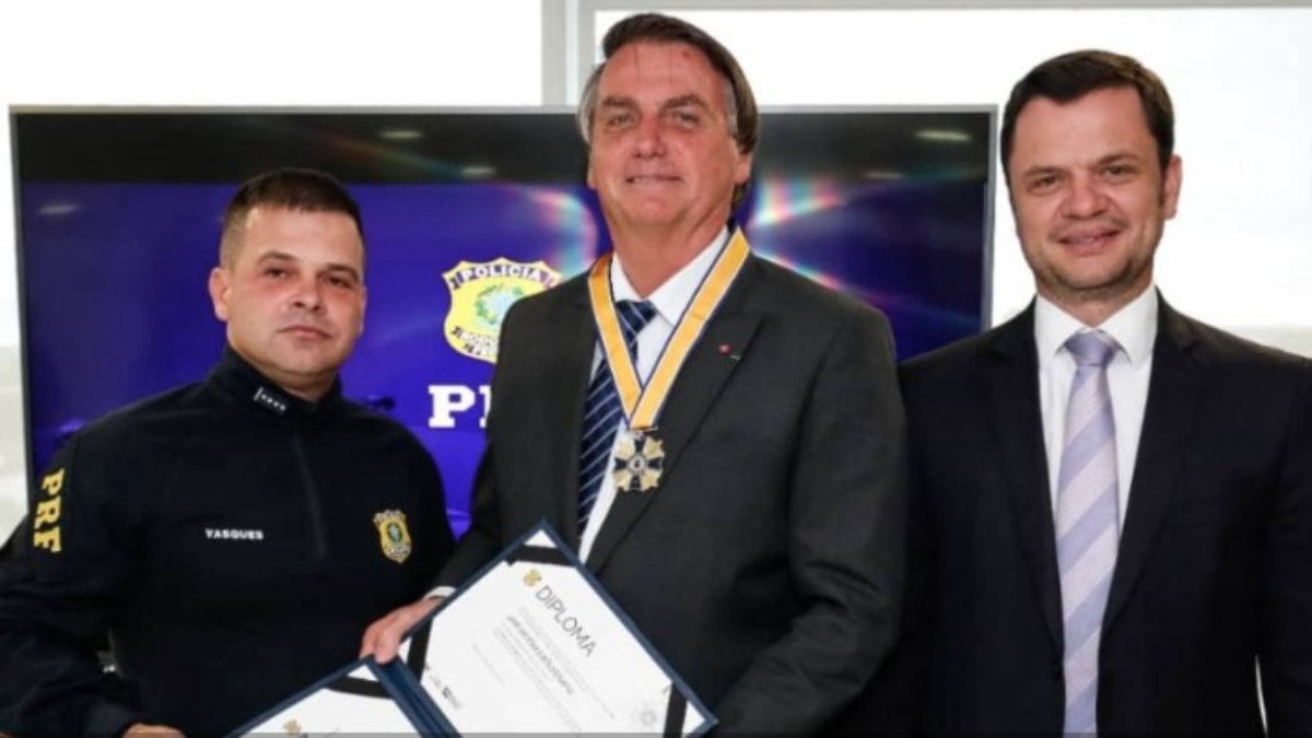 Silvinei Vasques, da PRF, Jair Bolsonaro e Anderson Torres