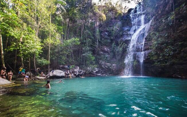 A Chapada dos Veadeiros tem inúmeras cachoeiras para os turistas dispostos a desbravar a natureza