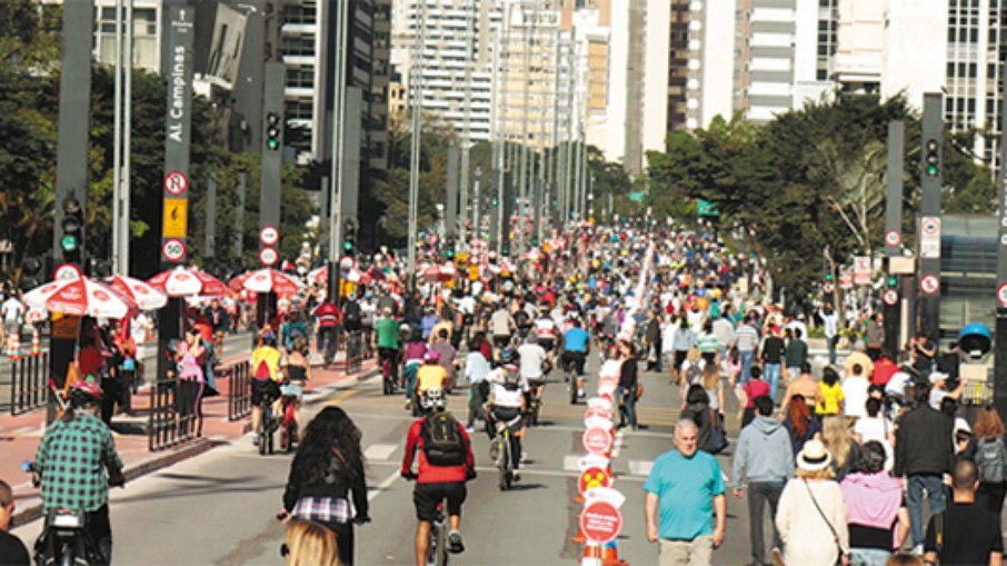 Avenida Paulista fechada para carros e exclusiva para a circulação de pedestres