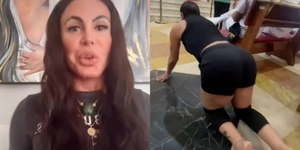Gretchen cumpre promessa de joelhos após se recuperar de doença