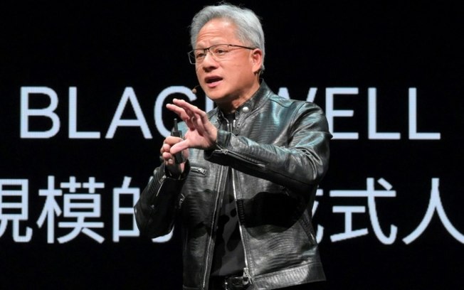 O diretor-executivo da Nvidia, Jensen Huang, em Taipé, em junho