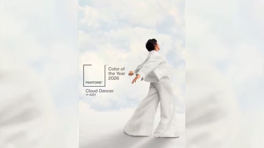 Pantone elege ‘Cloud Dancer’ como cor de 2026 Pantone elege ‘Cloud Dancer’ como cor de 2026
