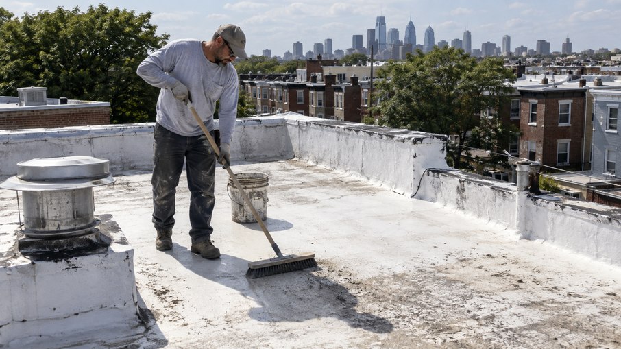 Telhados pintados de branco diminuem temperatura das casas Telhados pintados de branco diminuem temperatura das casas
