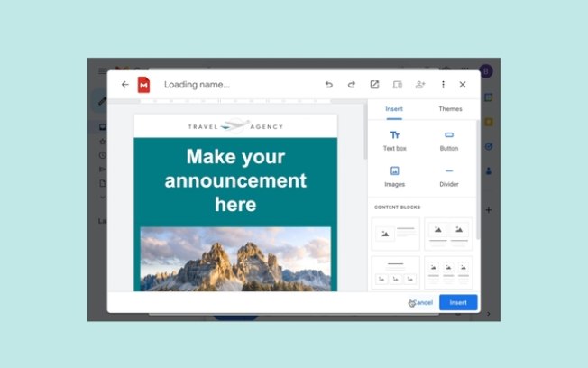Gmail ganha editor de modelos de e-mail para empresas