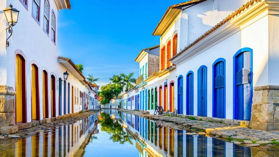 A cidade de Paraty no litoral sul do Rio de Janeiro, próximo à divisa com São Paulo A cidade de Paraty no litoral sul do Rio de Janeiro, próximo à divisa com São Paulo