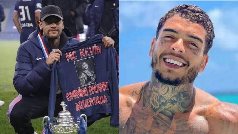 Neymar presenteia mãe de MC Kevin