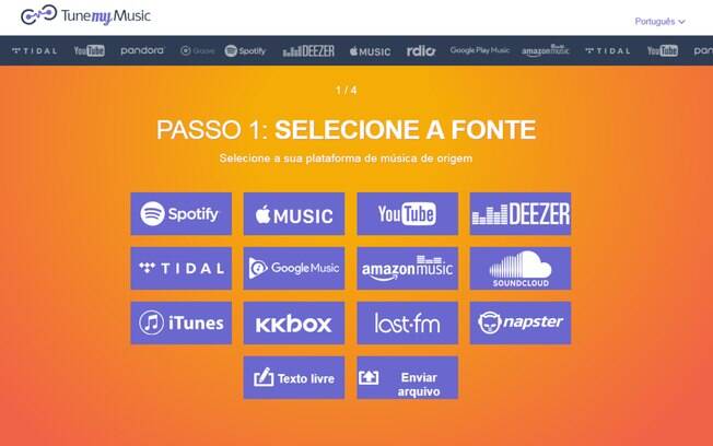 O TuneMyMusic consegue converter playlists de músicas para outras plataformas além do Spotify e Deezer