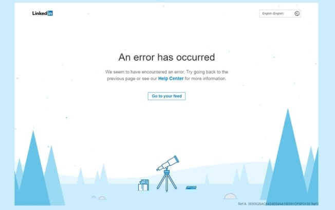 Falha deixa LinkedIn fora do ar nesta quarta-feira (6)