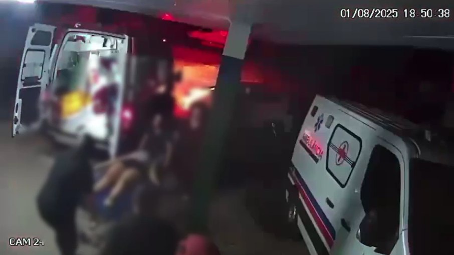 Momento em que a vítima dá entrada na UPA da região de Ceres