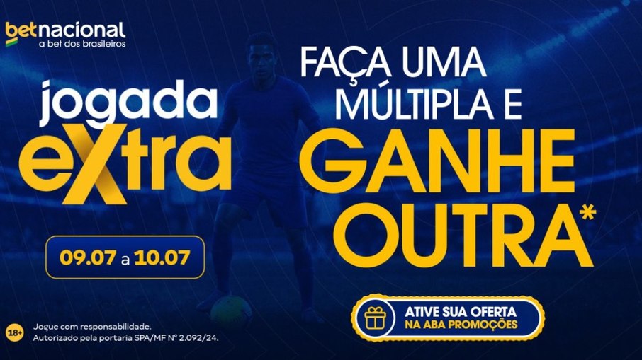 A Betnacional oferece uma aposta múltipla aos seus jogadores
