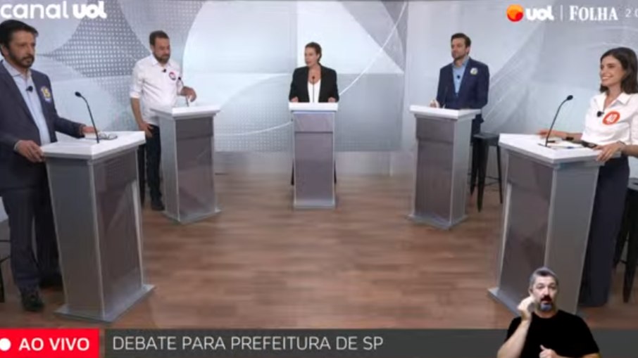 Os participantes são os quatro mais bem colocados numericamente nas pesquisas recentes do Datafolha: Ricardo Nunes (MDB), Guilherme Boulos (PSOL), Pablo Marçal (PRTB) e Tabata Amaral (PSB).