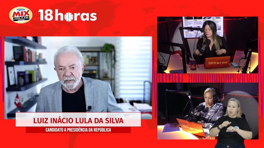 Lula deu entrevista à Rádio Mix FM na manhã desta quarta-feira (26)