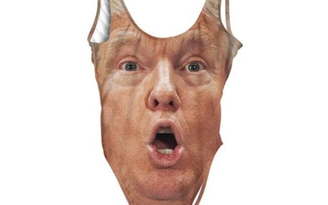 Maiô com o rosto do presidente americano Donald Trump foi lançado pela mesma marca do maiô peludo