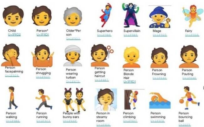 Versões de emoji sem gênero foram criadas para a atualização do Android