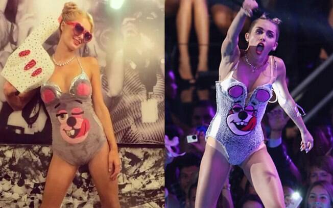 Paris Hilton se fantasiou de Miley Cyrus
