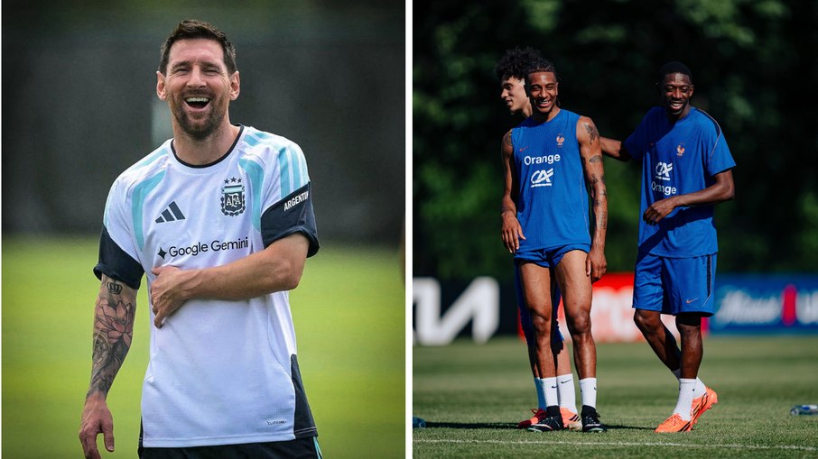 Finalistas em 2022, Argentina de Messi e França de Dembélé e Olise estreiam nesta terça-feira (16) Finalistas em 2022, Argentina de Messi e França de Dembélé e Olise estreiam nesta terça-feira (16)
