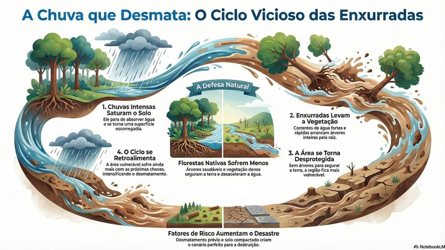 O ciclo viciaso das enxurradas