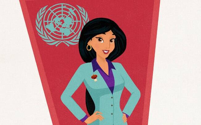 Graças a seu talento natural para a política, Jasmine virou embaixadora na ONU