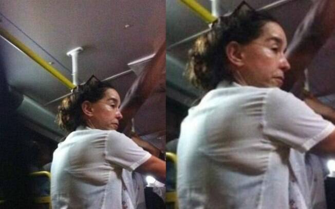 Lucélia Santos ficou revoltada com a repercussão da foto em que estava no ônibus