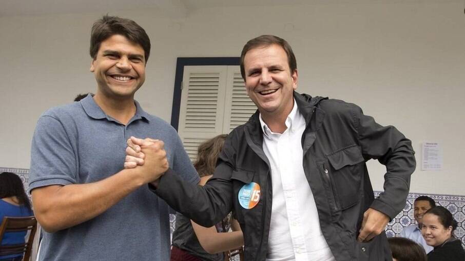 O deputado federal Pedro Paulo e o prefeito do Rio Eduardo Paes