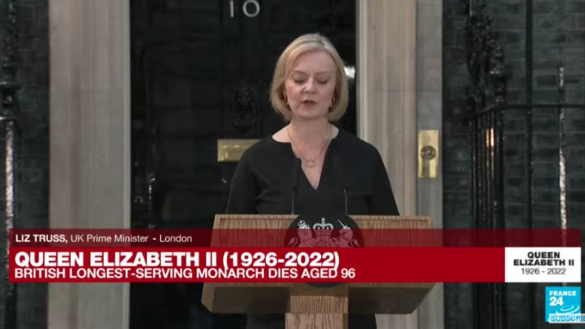 Liz Truss se despede da rainha Elizabeth II