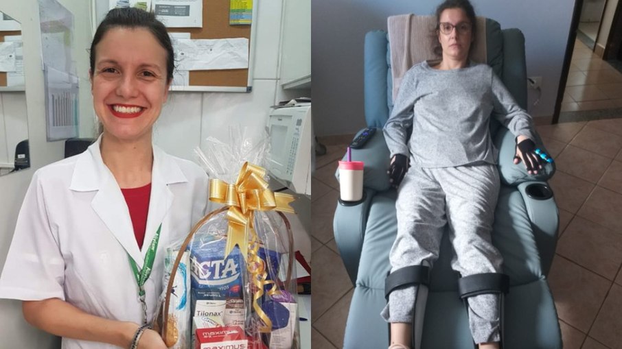 Fernanda Cristina Meiken Monteiro, 44, trabalhava como farmacêutica bioquimica quando recebeu o diagnóstico, em 2015 Fernanda Cristina Meiken Monteiro, 44, trabalhava como farmacêutica bioquimica quando recebeu o diagnóstico, em 2015