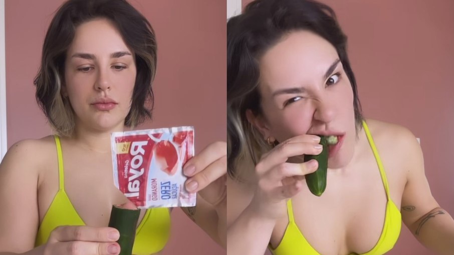 Kéfera criticada por receita de pepino com gelatina em pó