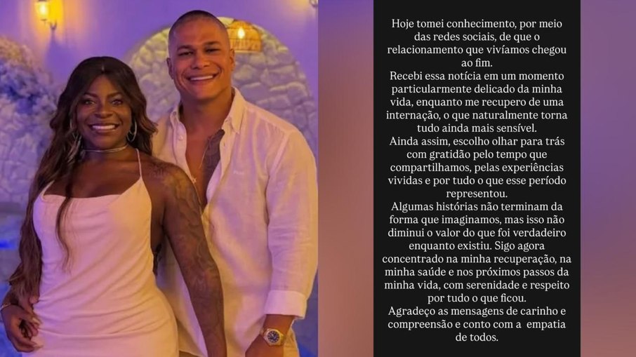 Reveção foi feita através de uma publicação nos stories 