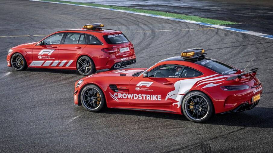 Pintura vermelha é a novidade para 2021 no carro médico C 63 S Estate e no Safety Car AMG GT R
