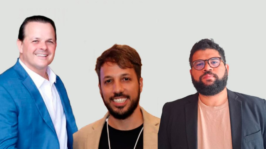 Marcos Rezende, Caio Sá e Alexandre Farah