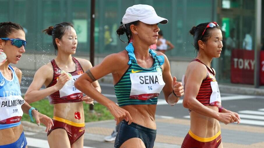 Erica Sena em ação nas Olimpíadas