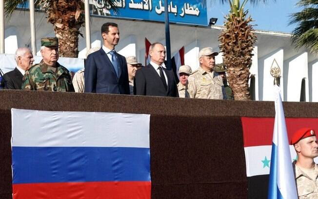 O mandatário russo se encontrou na manhã de hoje com Bashar al-Assad, além do ministro da Defesa da Síria