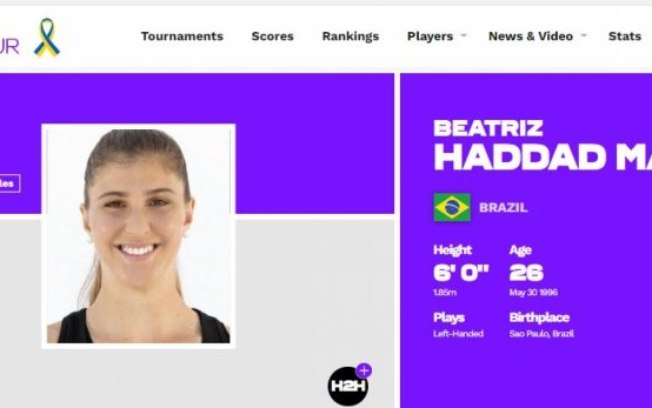 Bia Maia tem vaga no top 15 confirmada pela WTA